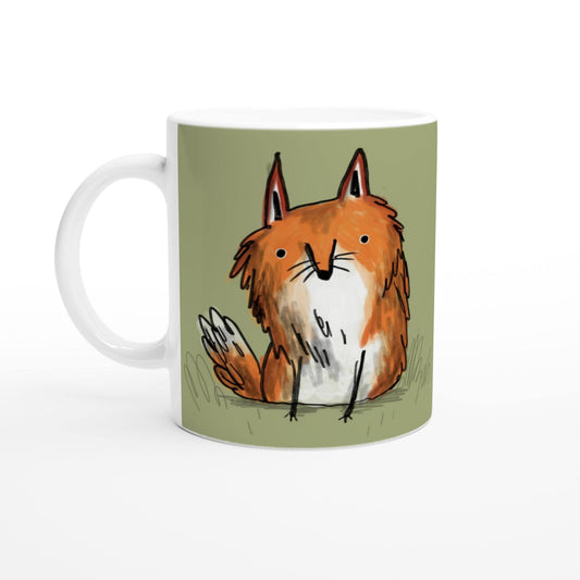 Scraggly Fox - Cute Foxes Illustration 11oz Ceramic Mug