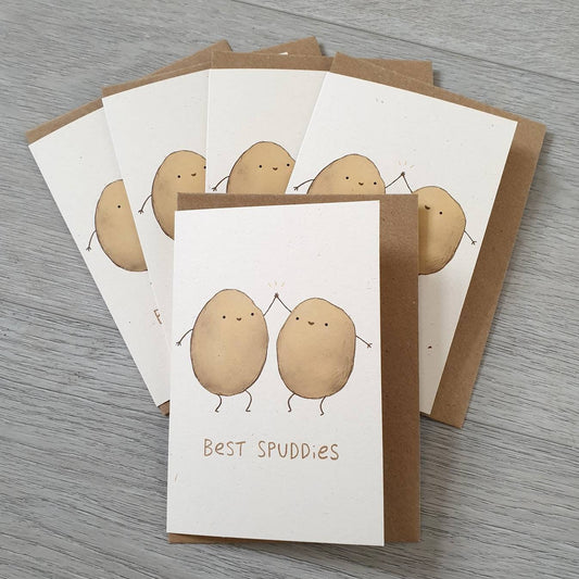 Best Spuddies Potato Friendship Card