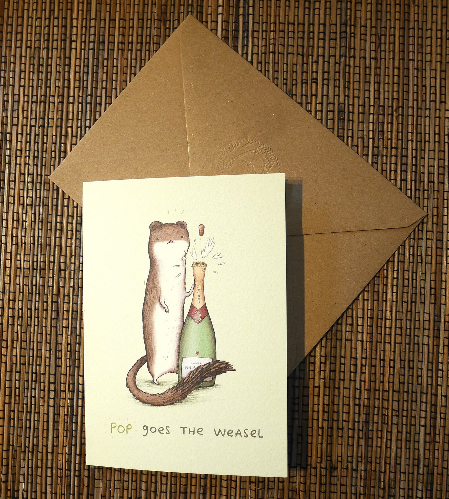Pop Goes the Weasel Congratulations Card