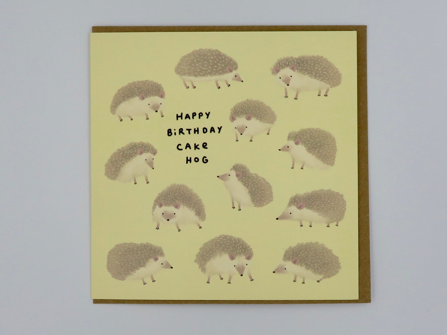 Cake Hog Hedgehog Birthday Card