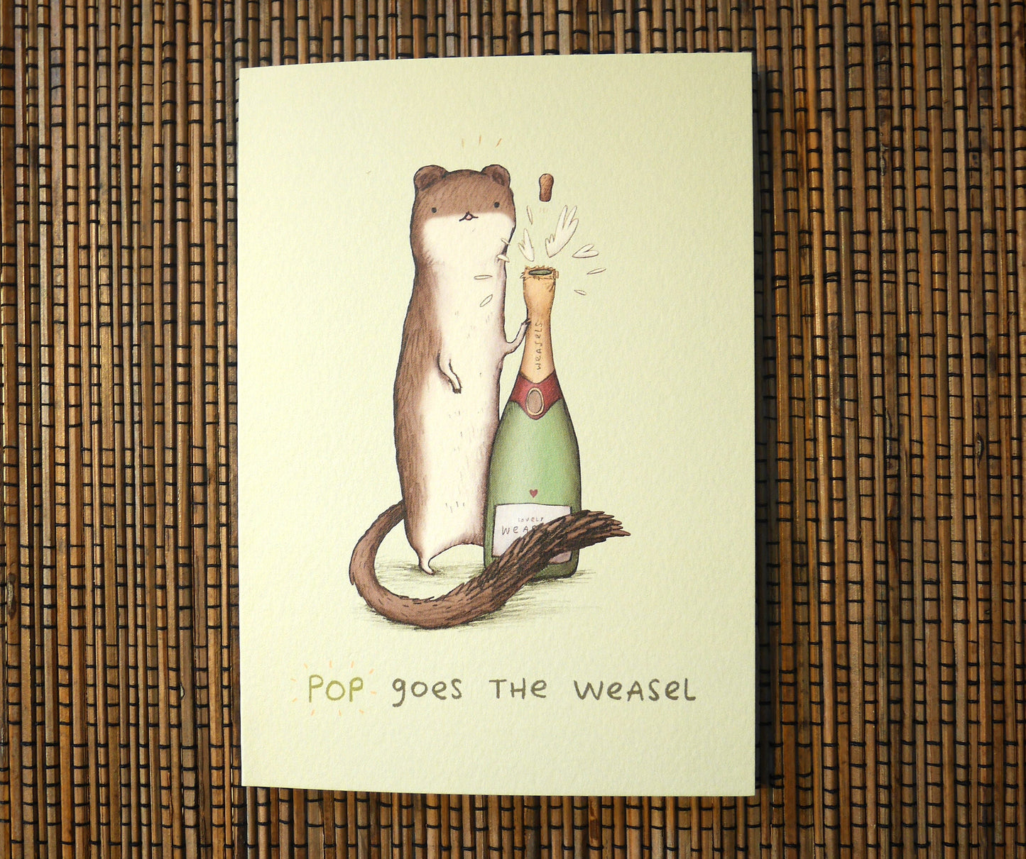 Pop Goes the Weasel Congratulations Card