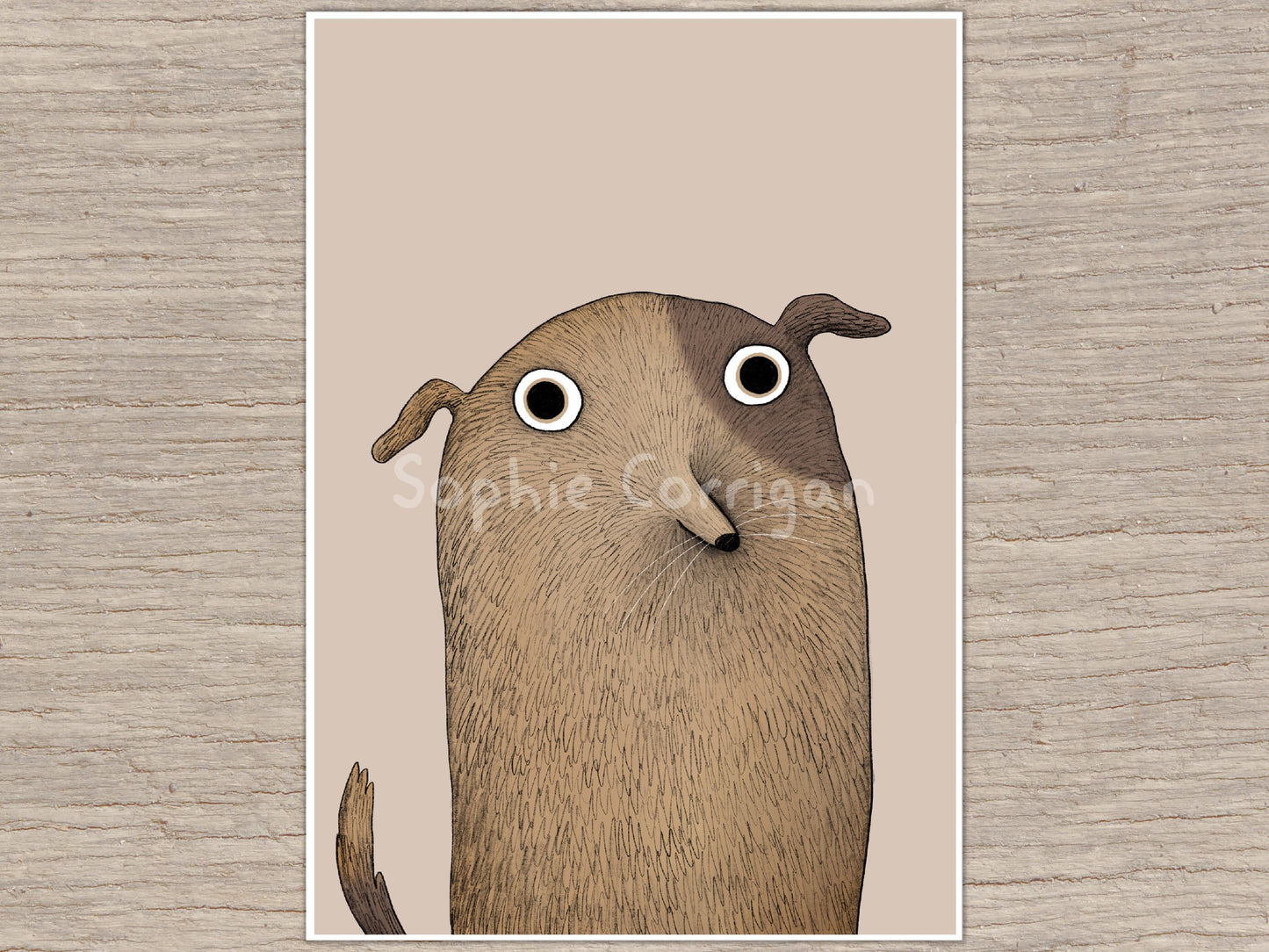 Wuf Funny Dog Illustration: Signed Fine Art Print