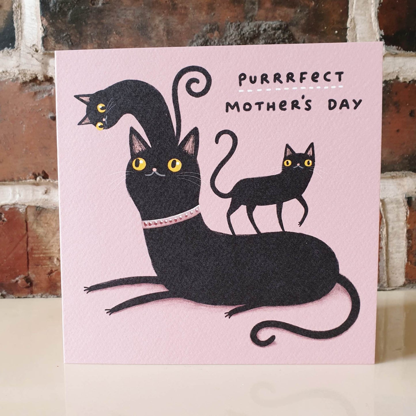 Black Cats Art Card, Purrrfect Mother's Day Card