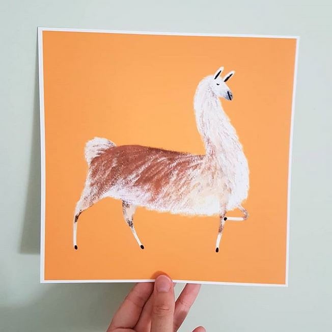 Sassy Little Llama Signed Art Print