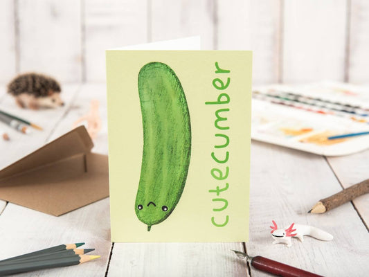 Cutecumber Cute Cucumber Card