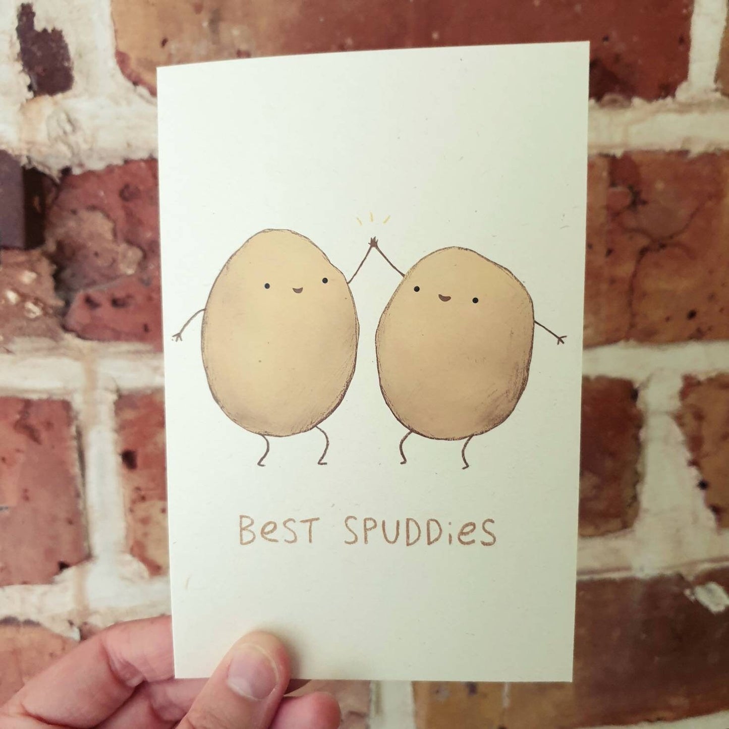 Best Spuddies Potato Friendship Card