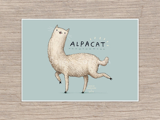 Alpacat Signed Art Print - Alpaca Cat