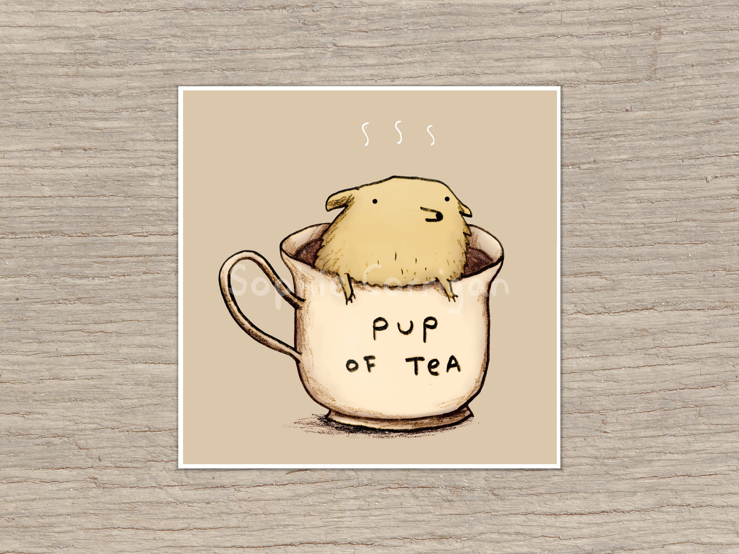 Pup of Tea Signed Art Print