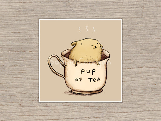 Pup of Tea Signed Art Print