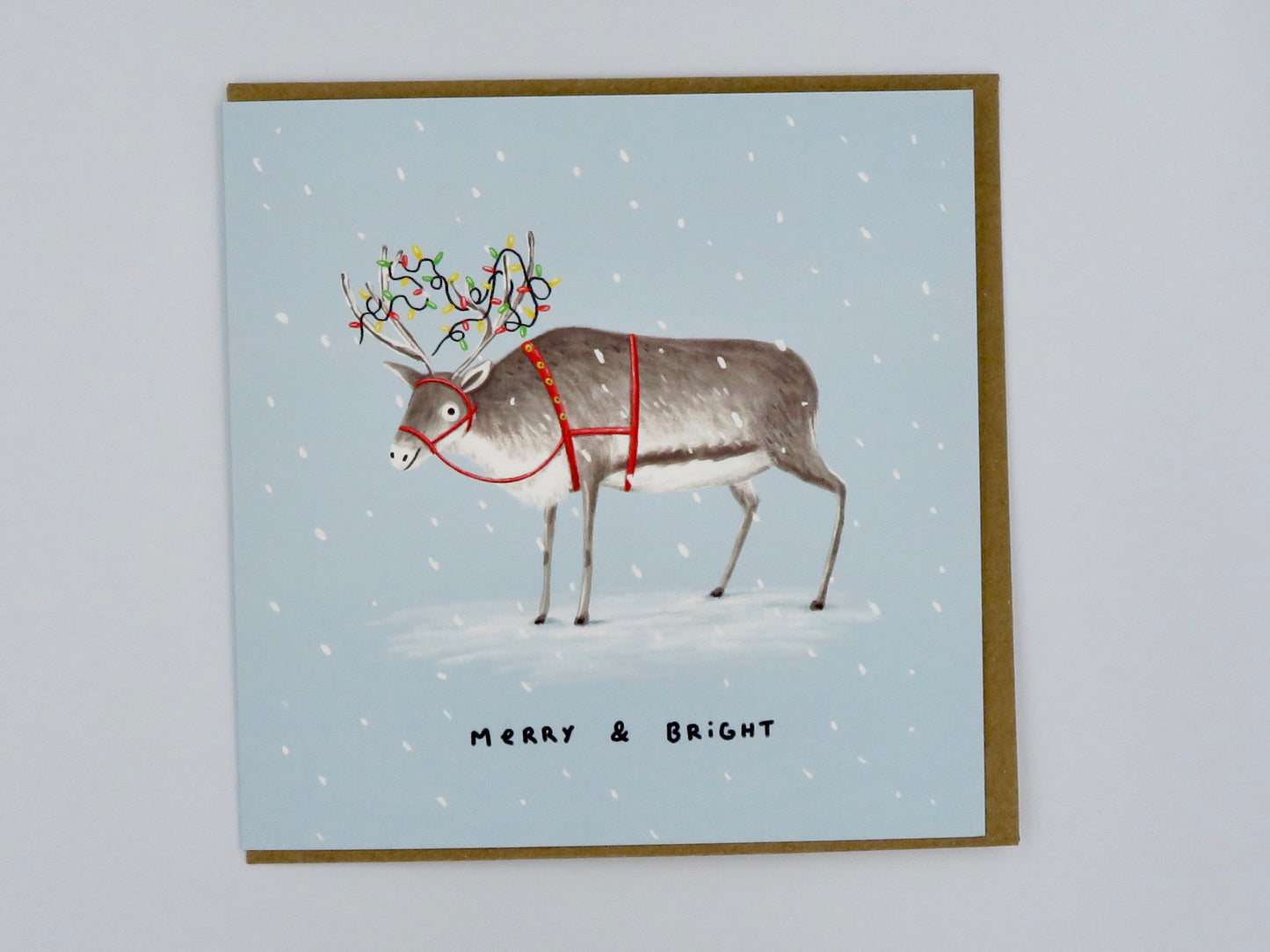 Merry & Bright Reindeer Christmas Card
