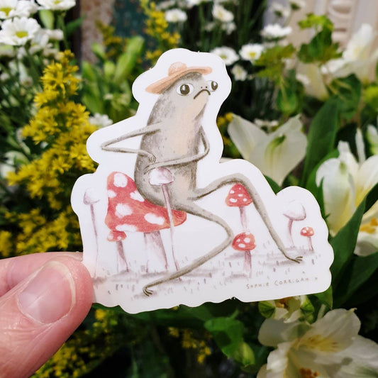 Awkward Toad Sticker