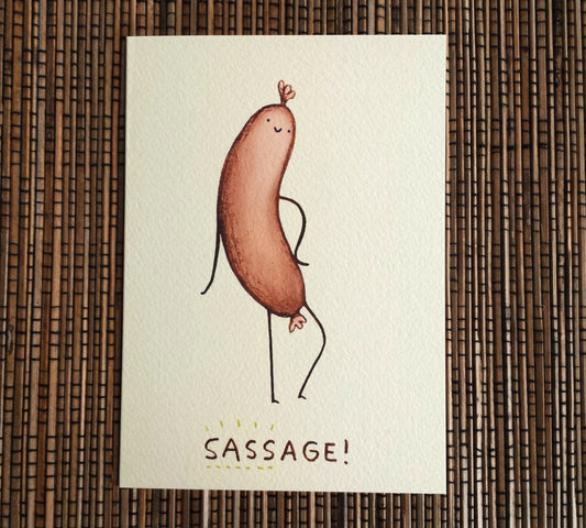 Sassage Sassy Sausage Card
