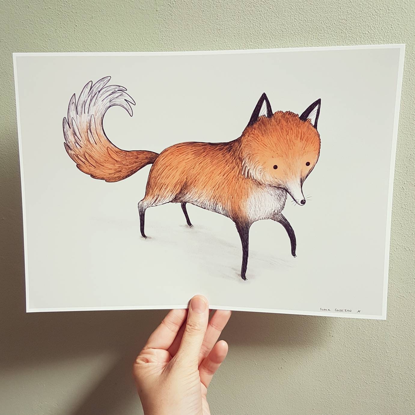 Funny Little Fox Signed Fine Art Print