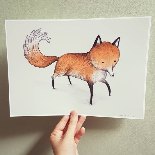 Funny Little Fox Signed Fine Art Print
