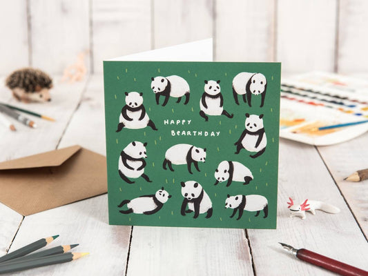 Bearthday Panda Bears Birthday Card