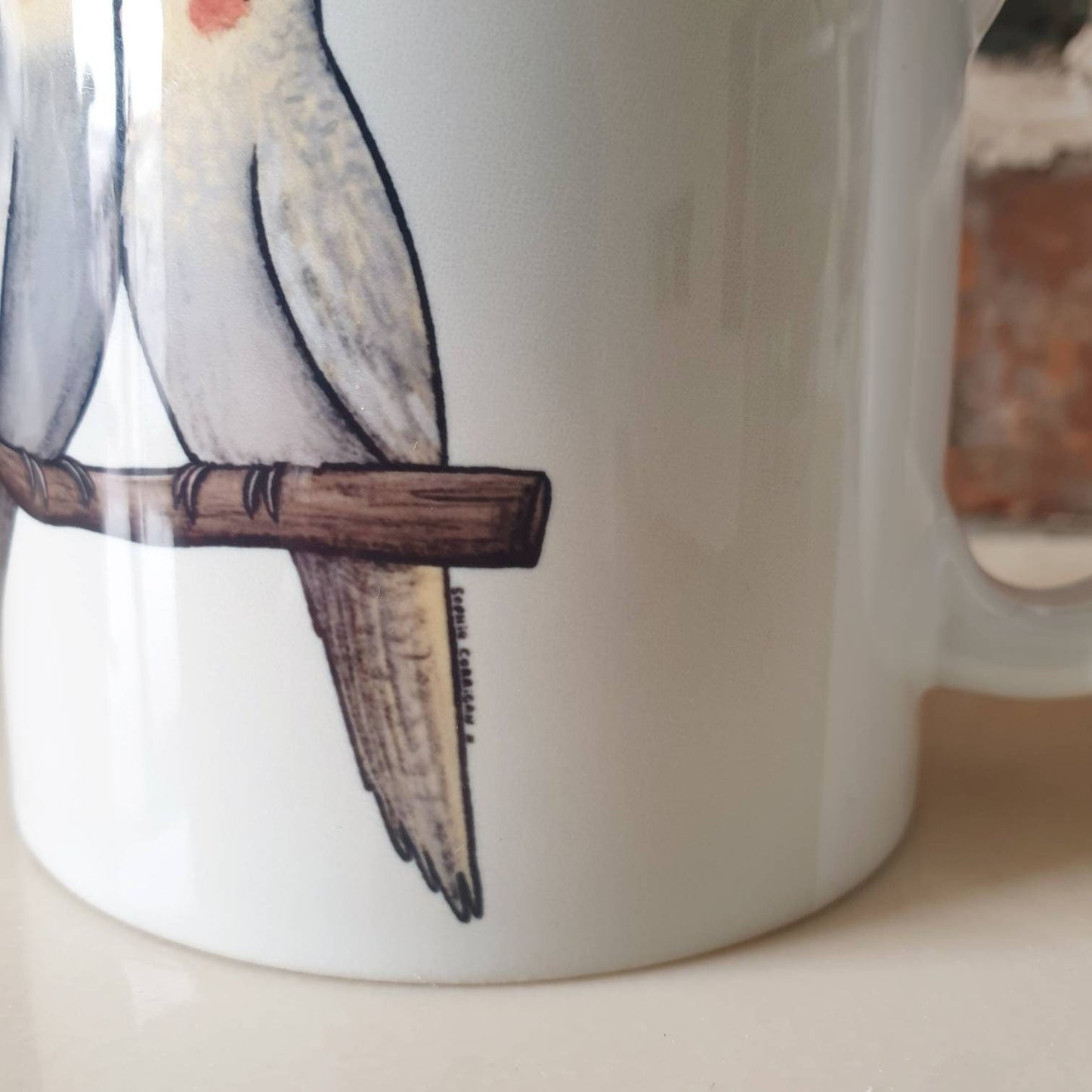 Cockatiel Cuddle 11oz Mug - Cute Parrot Birds Cuddling Valentines Gift Idea