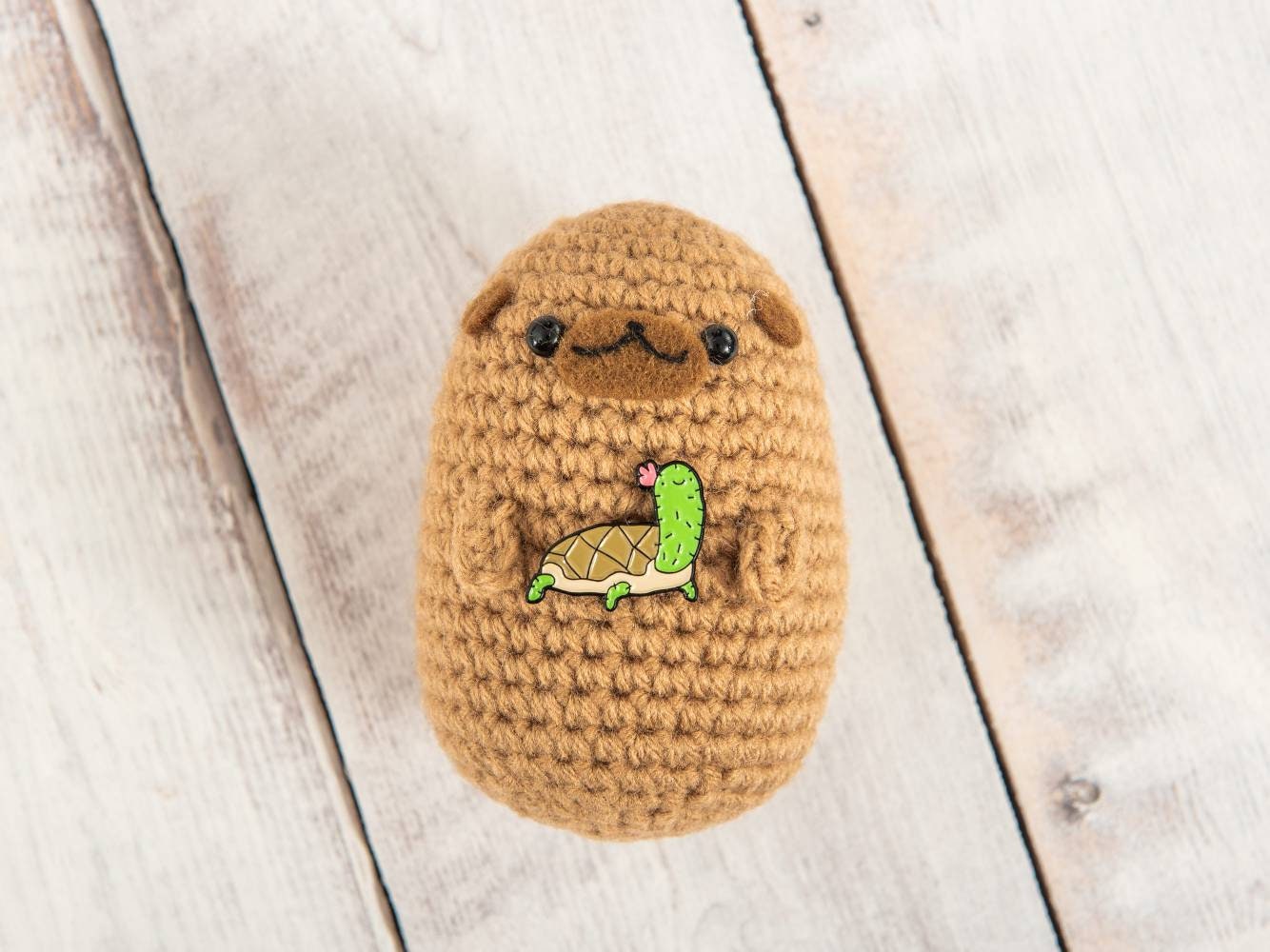 Cactoise Cactus Tortoise Pin Badge