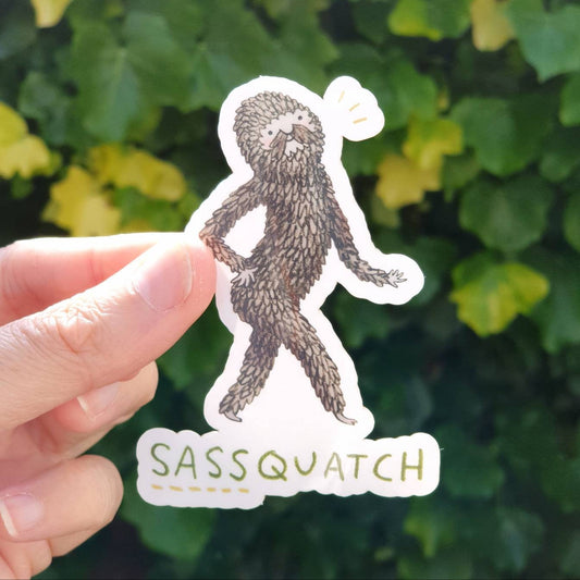 Sassquatch Sticker - Sassy Bigfoot Illustration