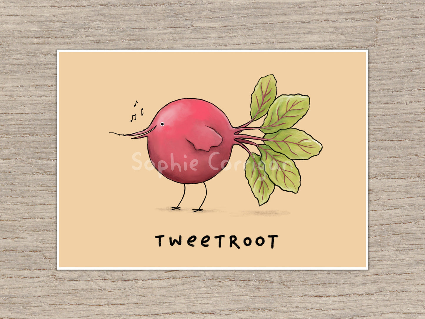 Tweetroot Beetroot Bird Signed Fine Art Print - Pugtato