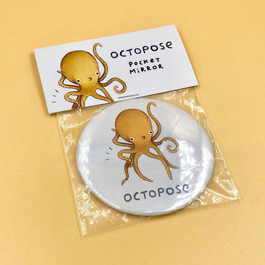 Octopose Posing Octopus Pocket Mirror