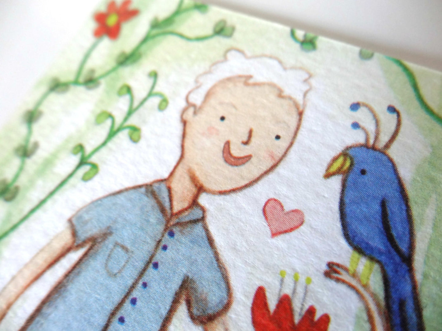 Mini Sir David Attenborough Postcard