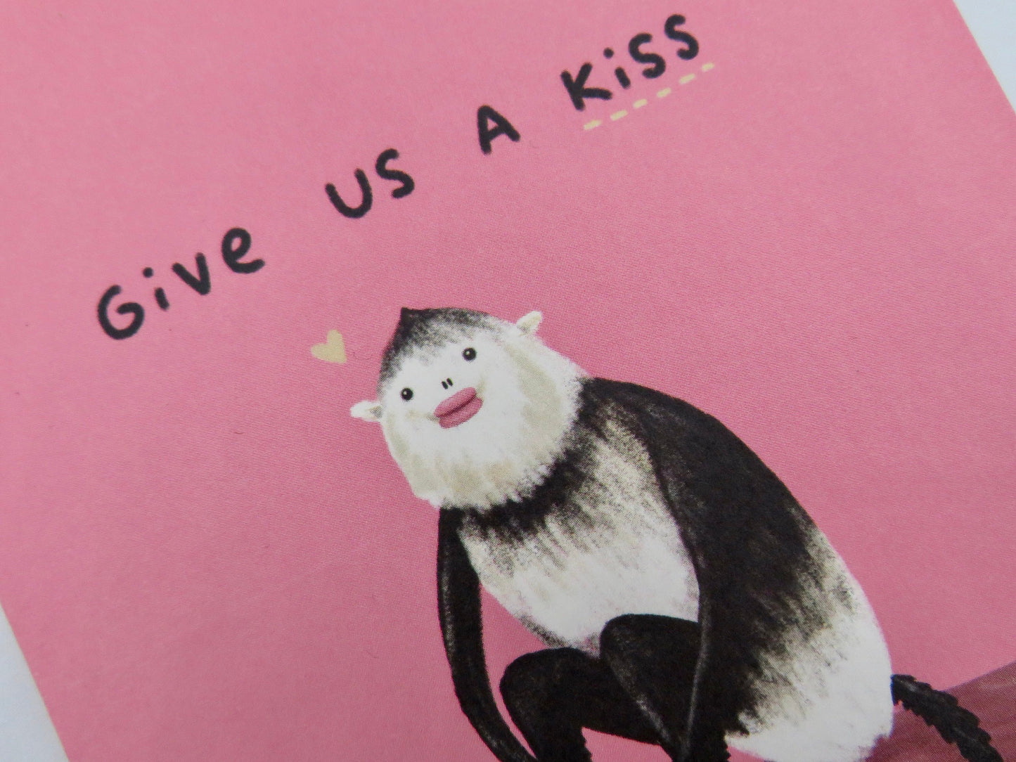 Yunnan Snub-Nosed Monkey Funny Kiss Valentine's Card