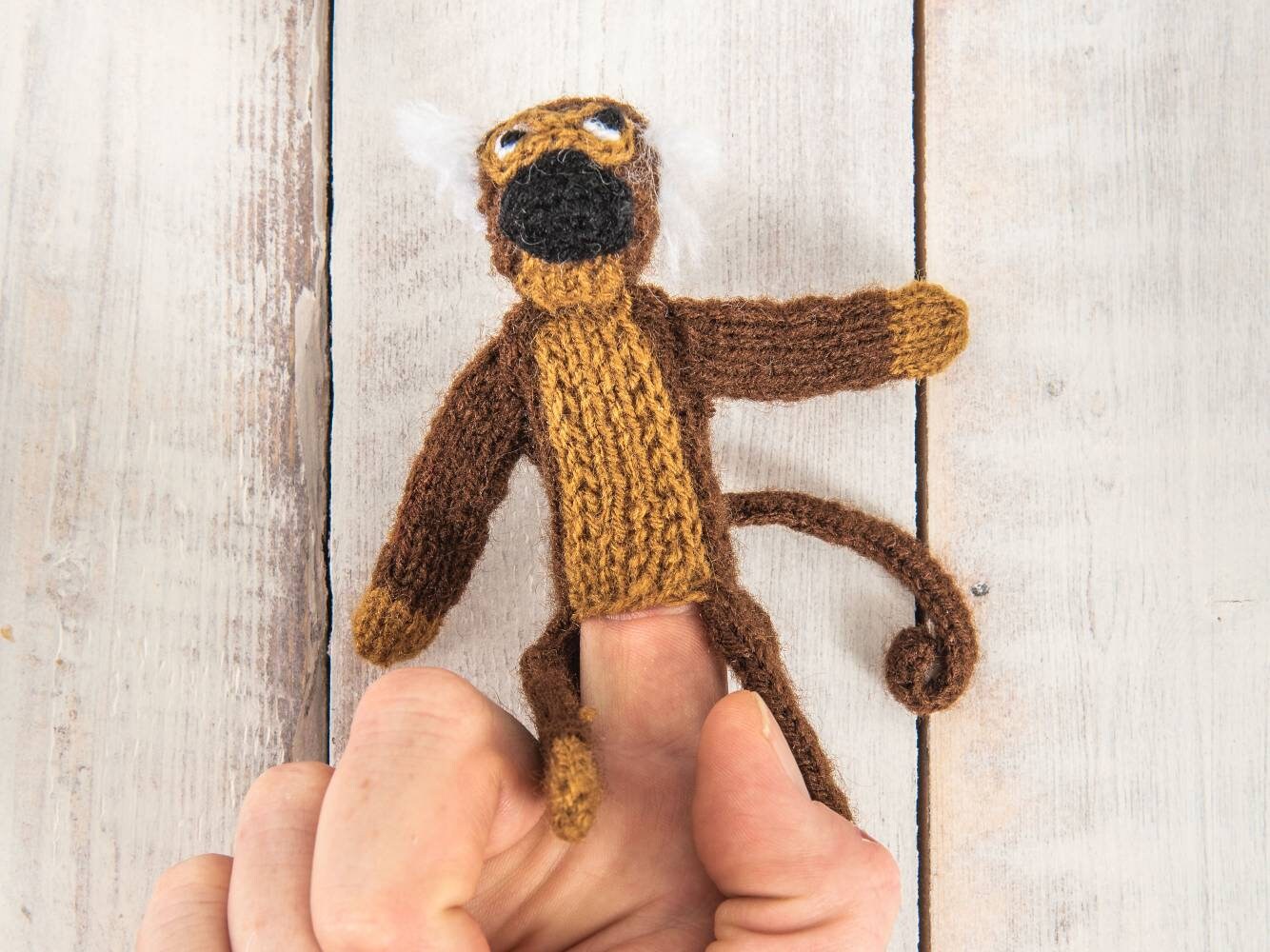 Squirrel Monkey Finger Puppet