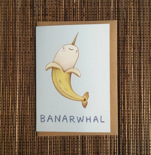 Banarwhal Banana Narwhal Card