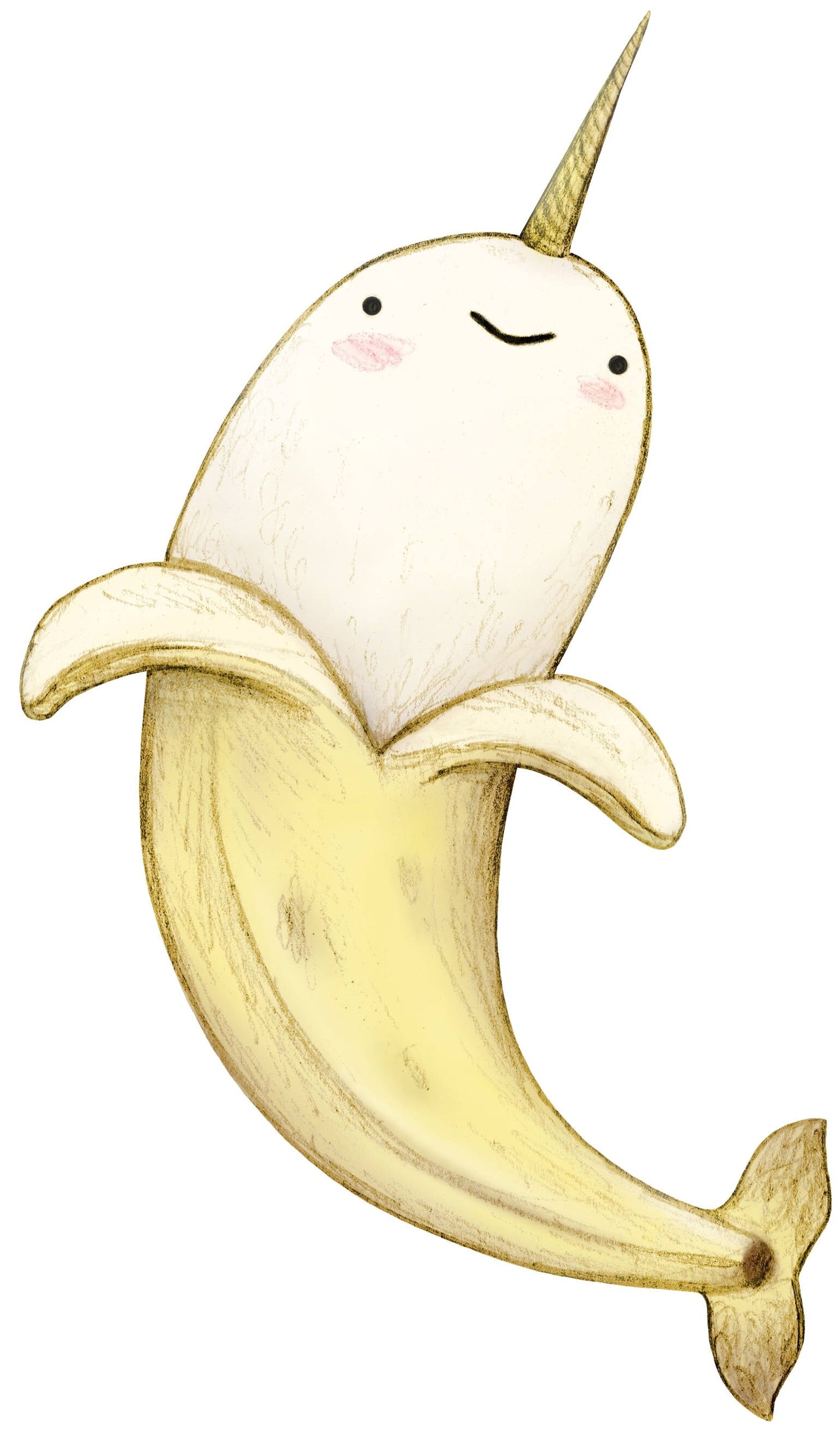 Banarwhal Banana Narwhal Iron On Patch