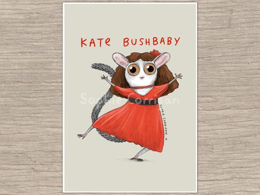 Kate Bushbaby Art Print: Signed Galago Illustration by Sophie Corrigan