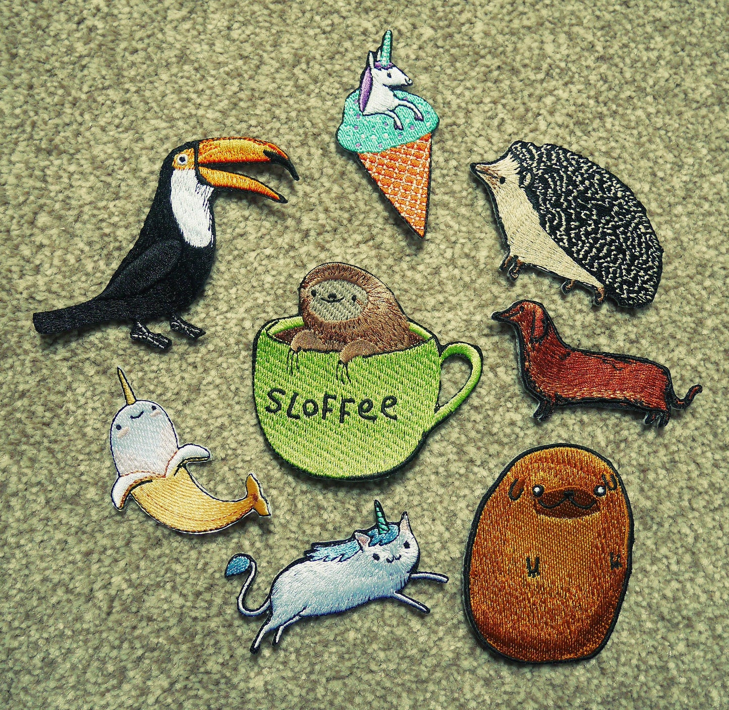 Banarwhal Banana Narwhal Iron On Patch