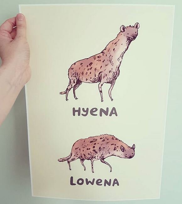 Hyena Lowena Signed Art Print