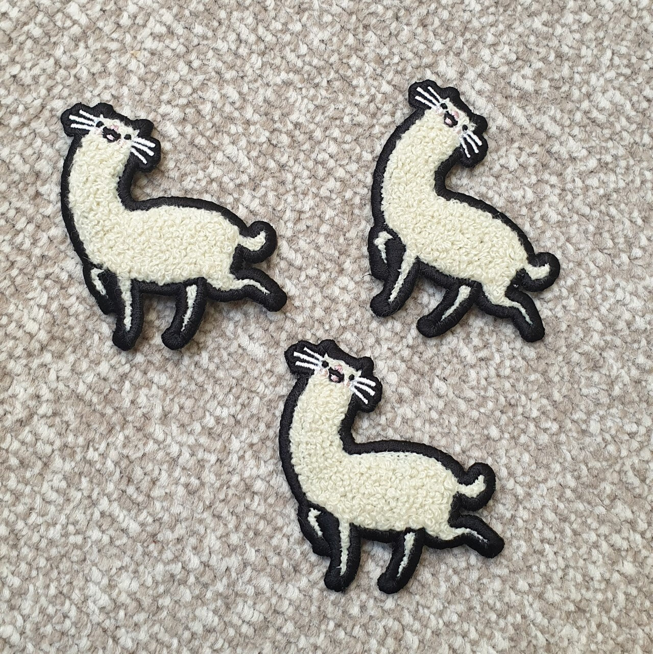 Alpacat Alpaca Cat Chenille Sew On Patch