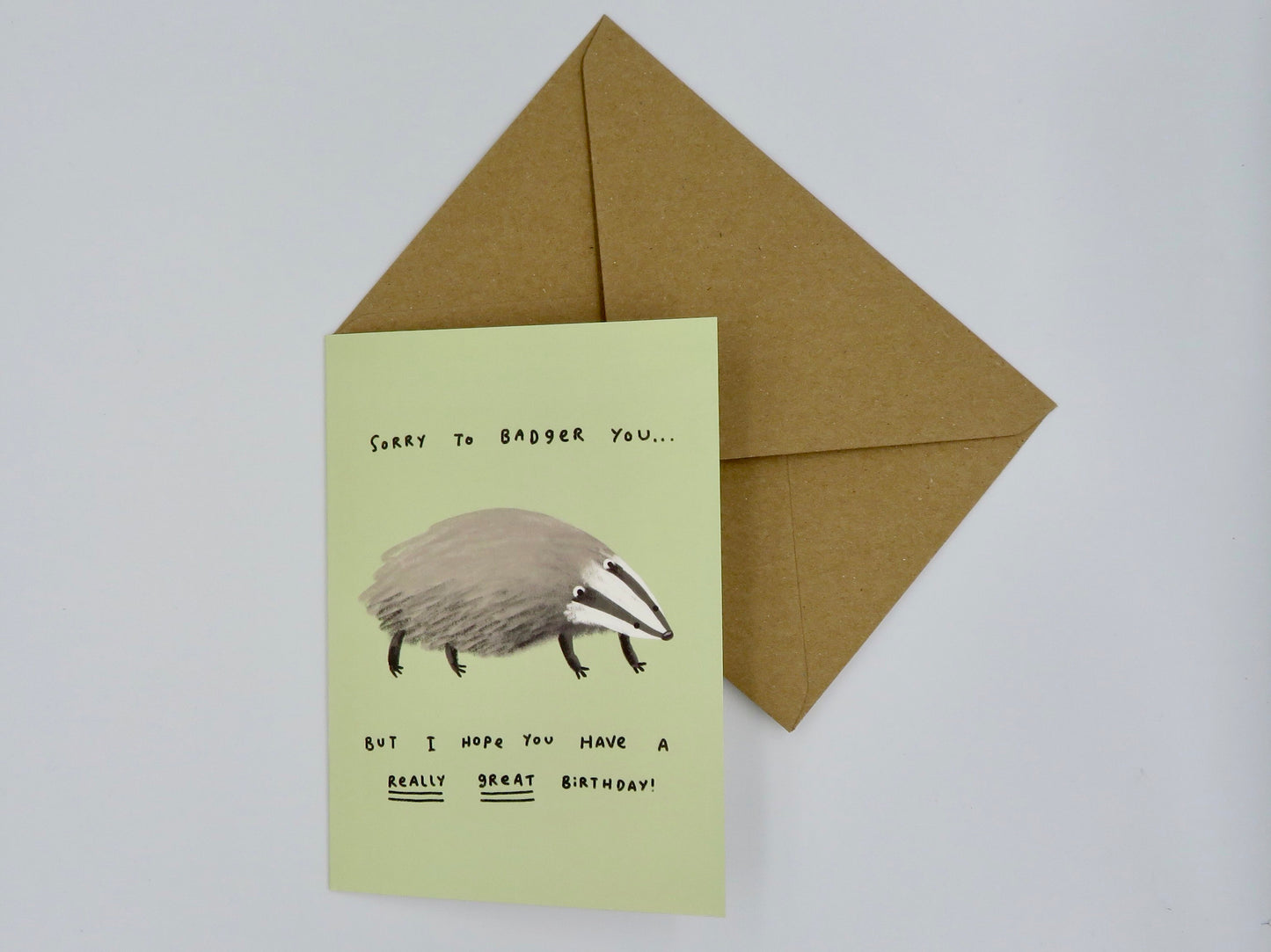 Badger Birthday Card