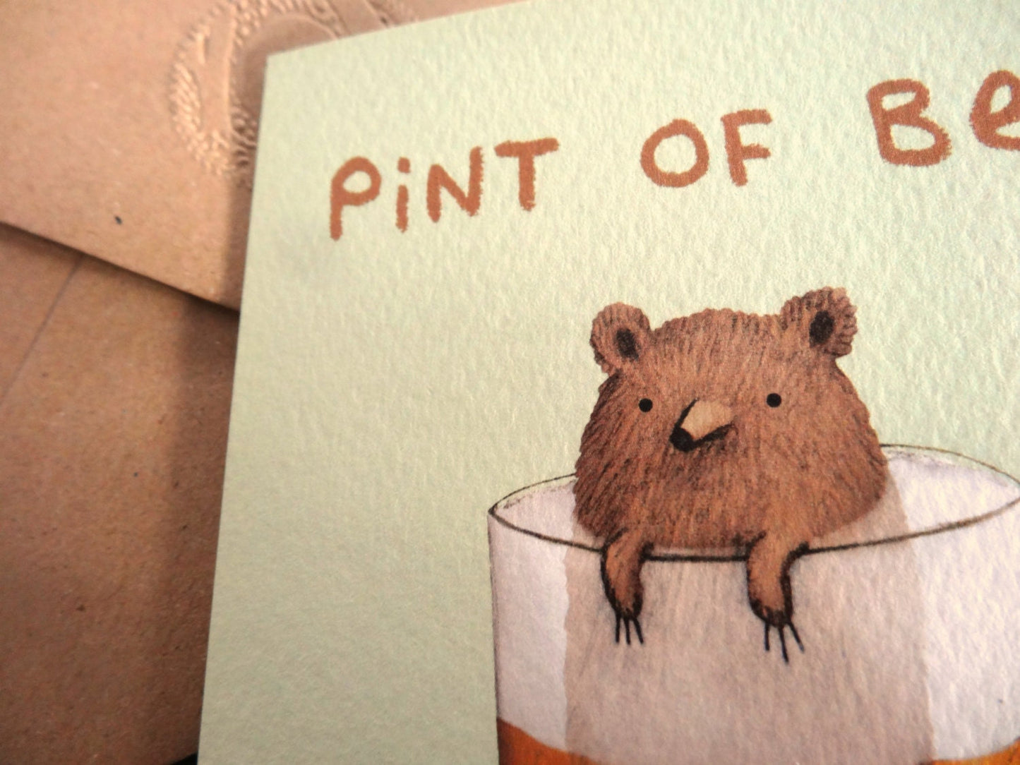 Pint Of Bear Card