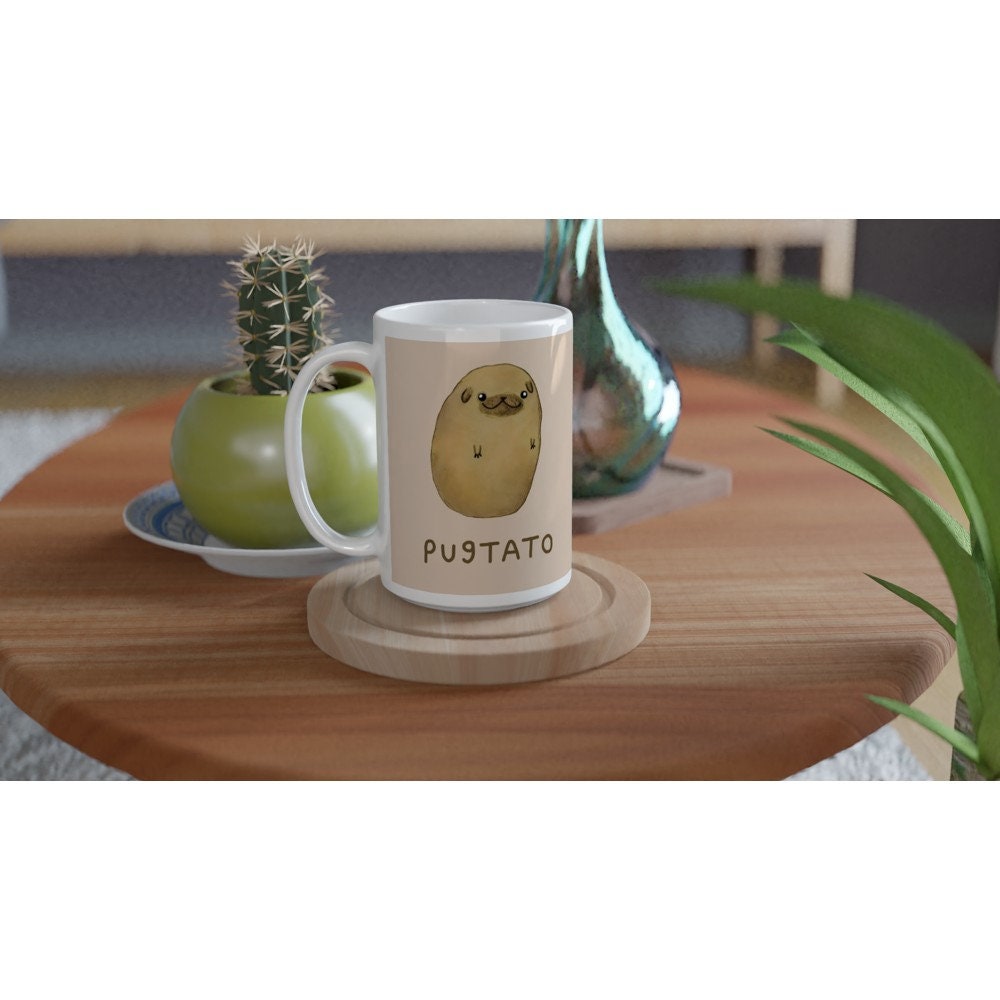 Pugtato Large 15oz 426ml Ceramic Mug