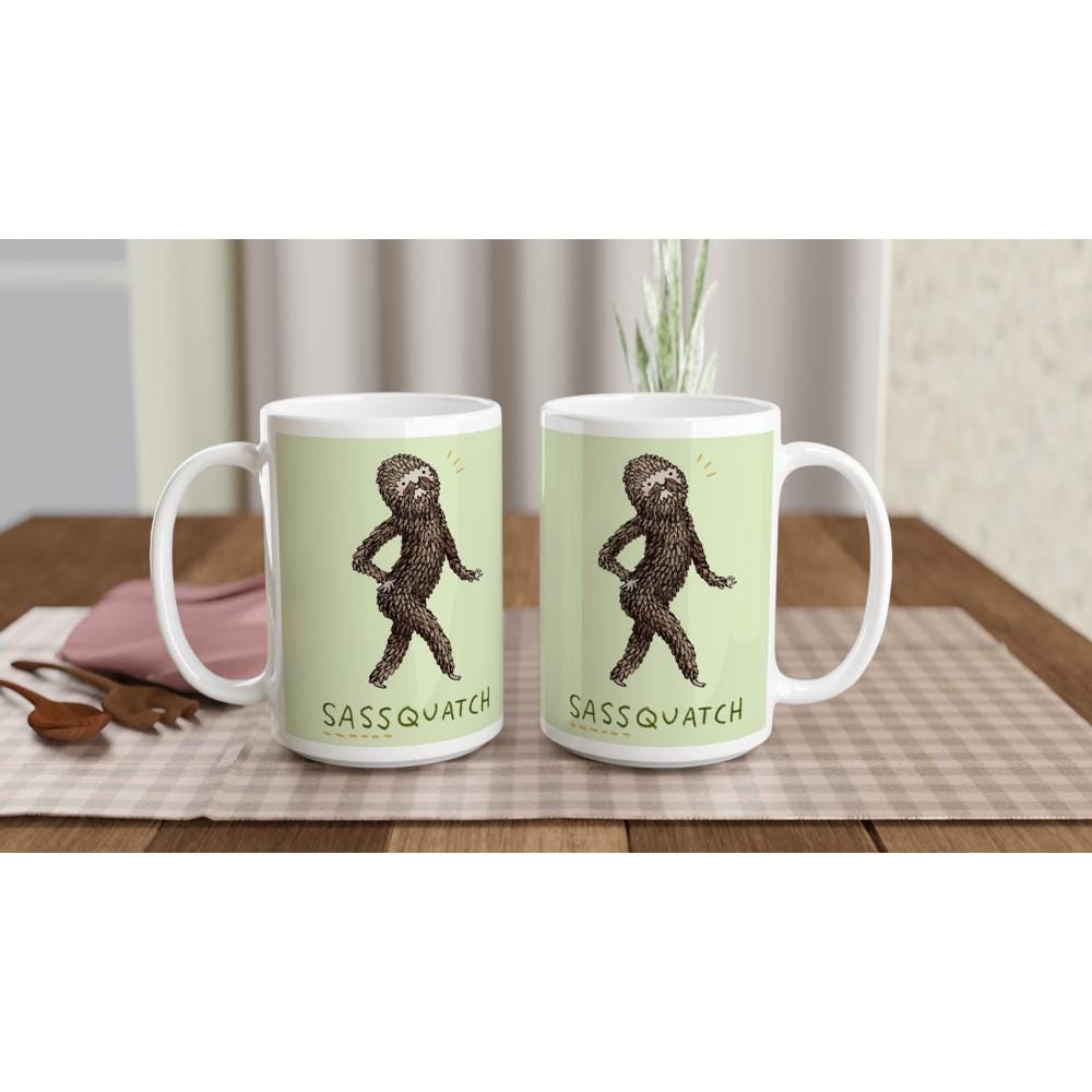 Sassquatch Sassy Sasquatch Bigfoot Large 15oz Ceramic Mug