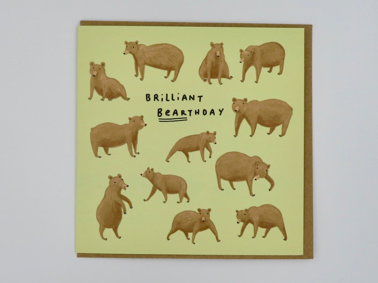 Brilliant Bearthday Funny Grizzly Bear Birthday Card