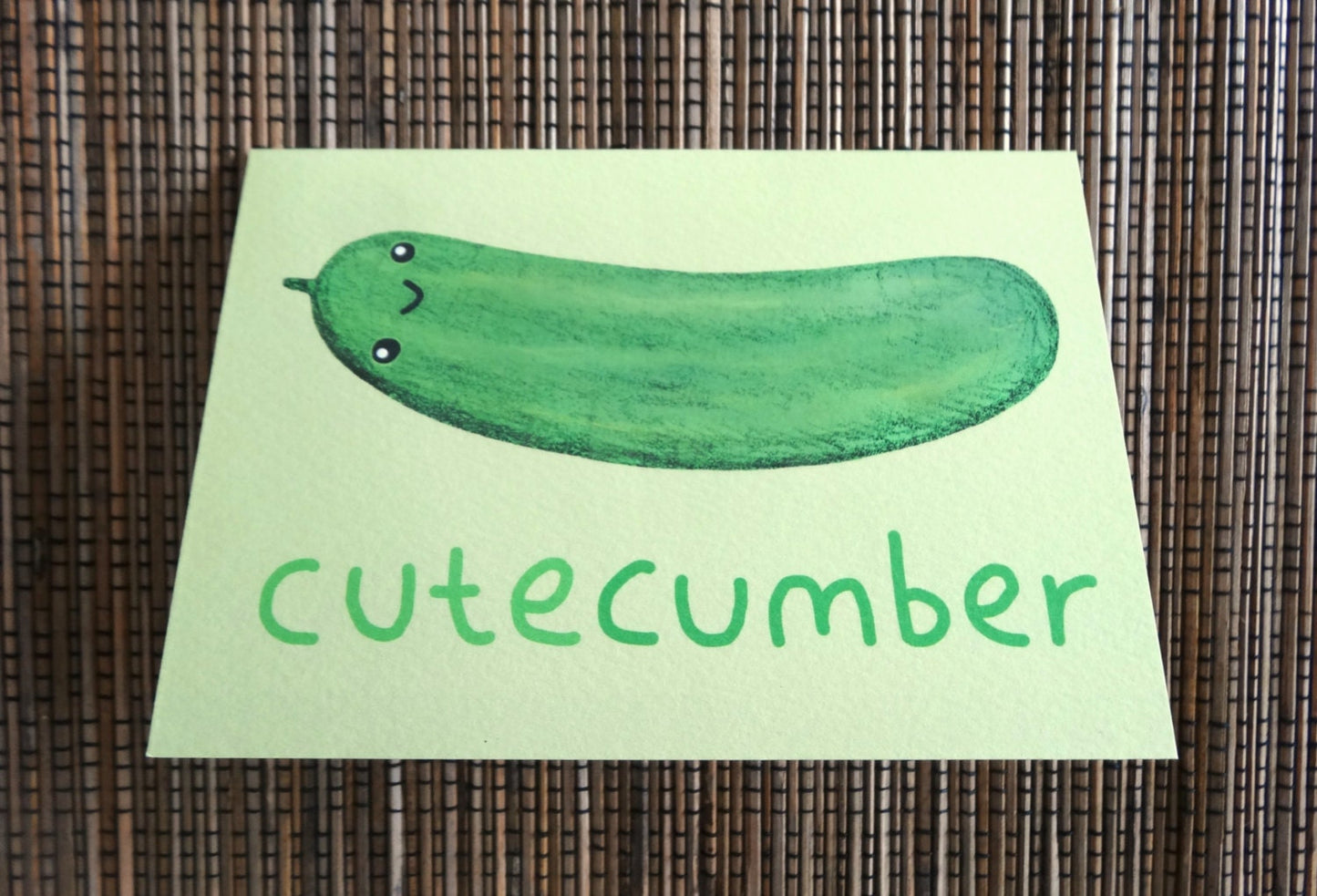 Cutecumber Cute Cucumber Card