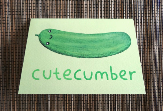 Cutecumber Cute Cucumber Card