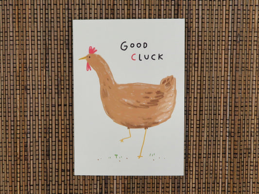 Good Cluck Chicken Good Luck Card
