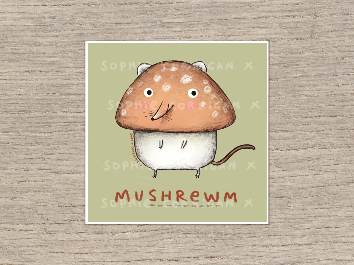 Mushrewm Mushroom Shrew Signed Fine Art Print