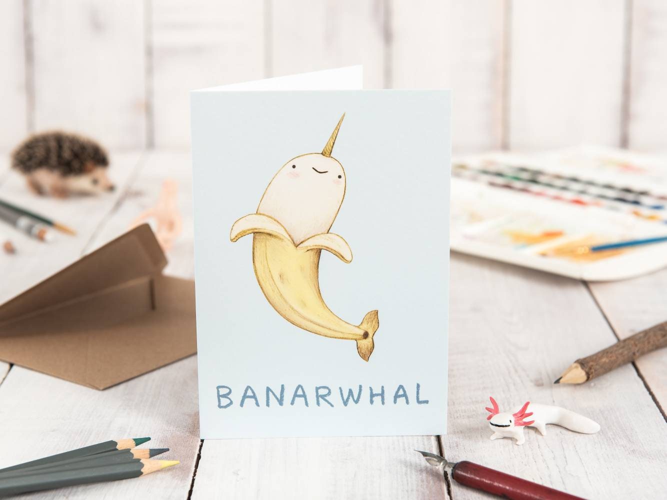 Banarwhal Banana Narwhal Card