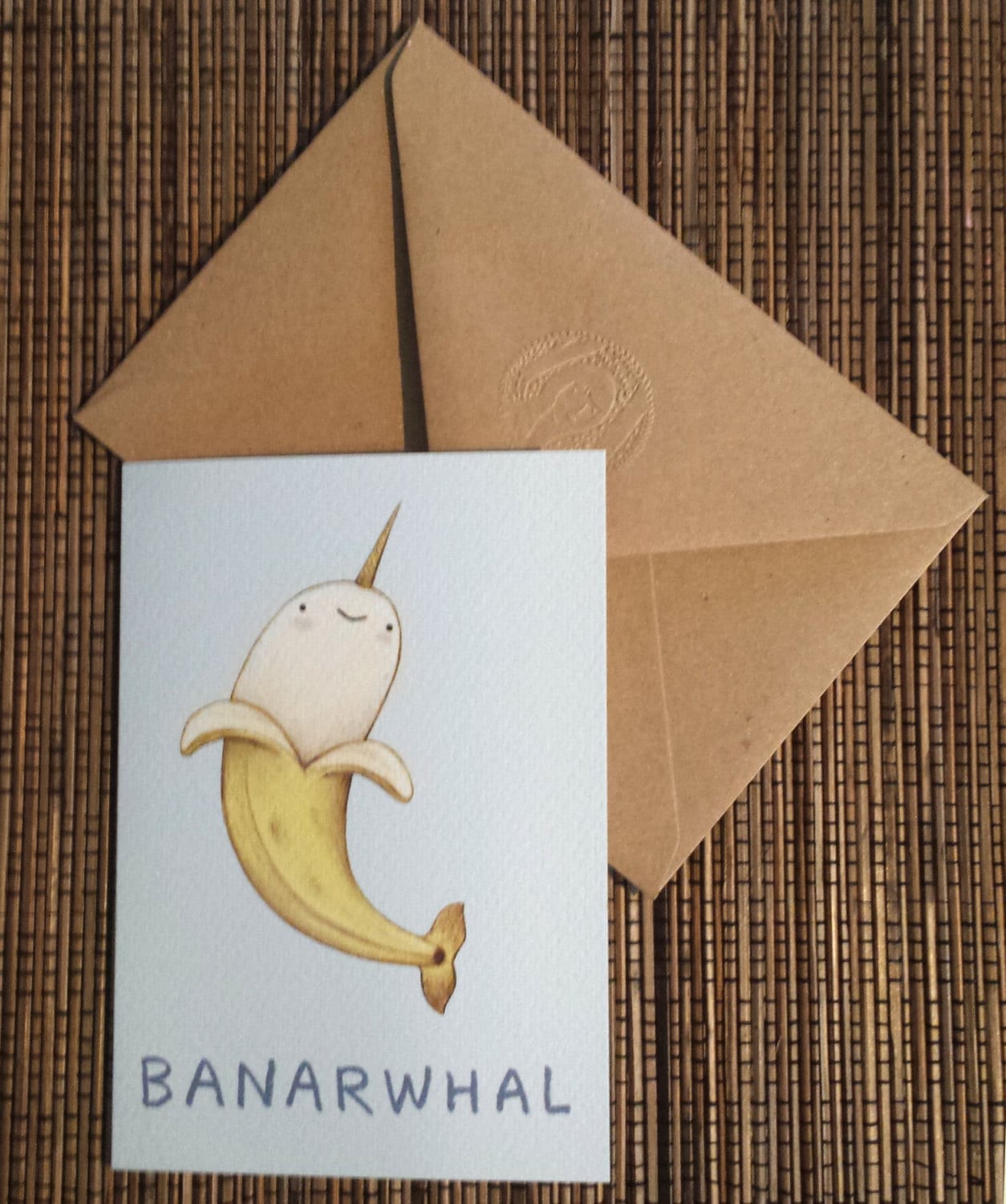 Banarwhal Banana Narwhal Card