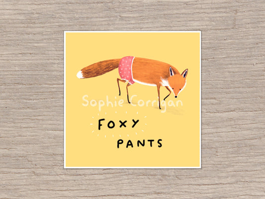 Foxy Pants Red Fox Signed Fine Art Print