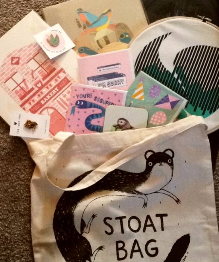 Stoat Bag: Hand Screen Printed Stoat Tote, Original Design