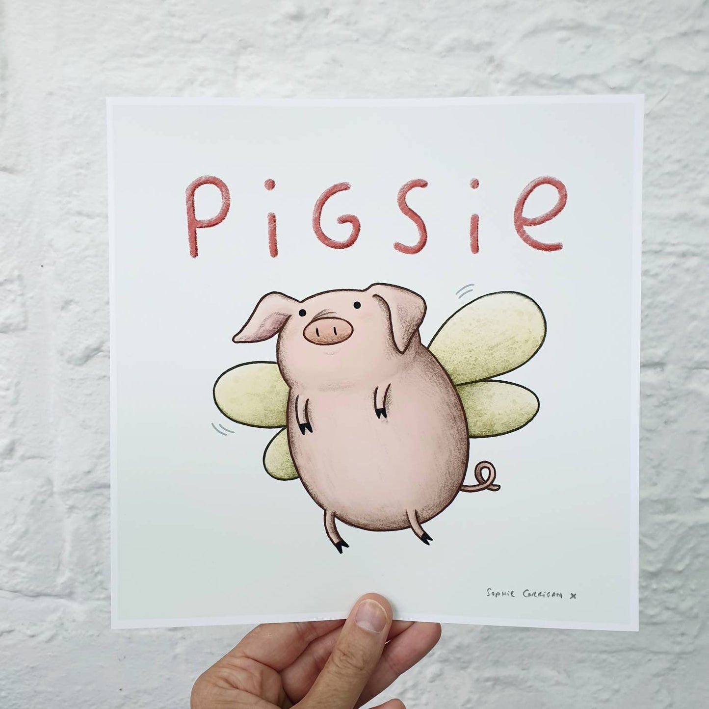 Pigsie Pixie Pig Signed Art Print