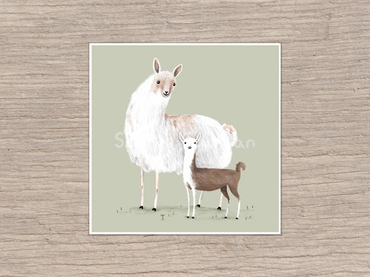 Llama Mama Signed Fine Art Print