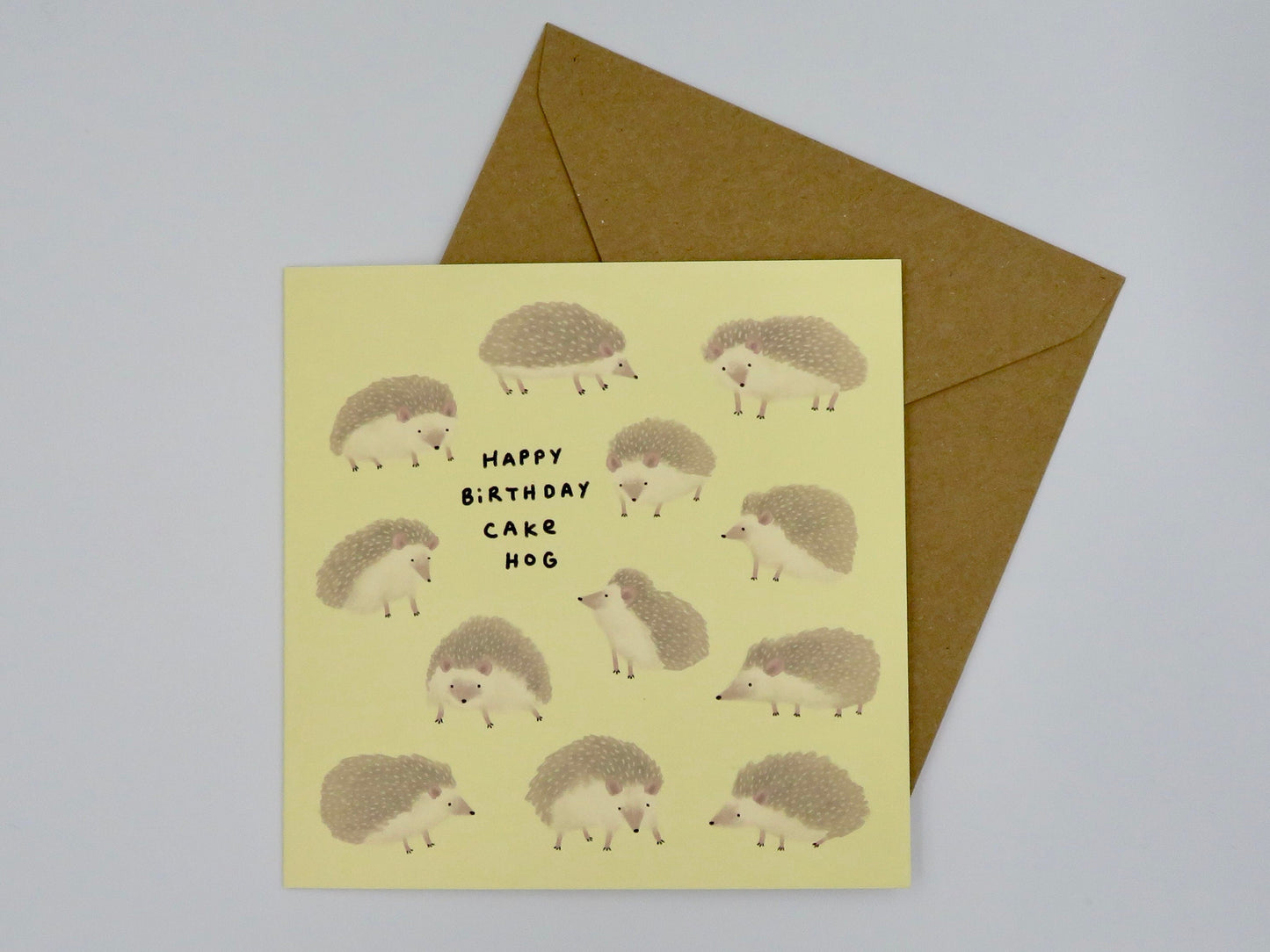 Cake Hog Hedgehog Birthday Card