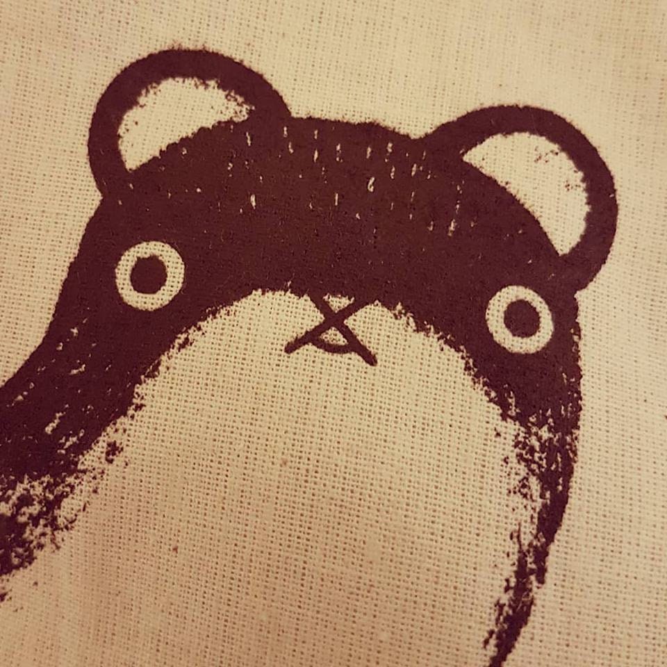 Stoat Bag: Hand Screen Printed Stoat Tote, Original Design